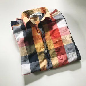 Easter Egg Color Plaid Boys Button Down